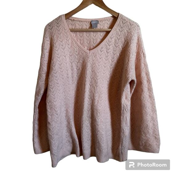 Chicos women’s sweater size‎ 1 pink - Picture 1 of 7